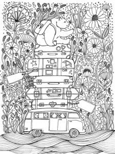 Travel coloring page 2 - Free printable
