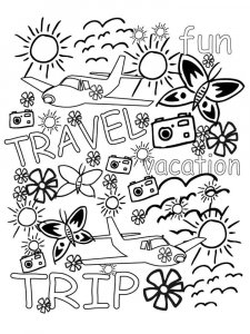Travel coloring page 3 - Free printable
