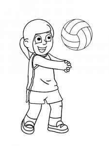 Volleyball coloring page 1 - Free printable