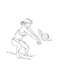 Volleyball coloring page 10 - Free printable