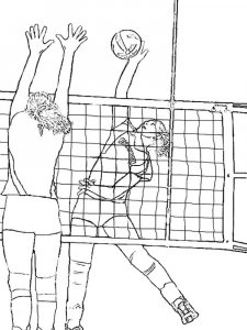 Volleyball coloring page 12 - Free printable