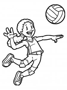 Volleyball coloring page 17 - Free printable