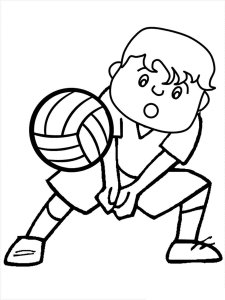 Volleyball coloring page 18 - Free printable