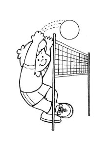 Volleyball coloring page 19 - Free printable