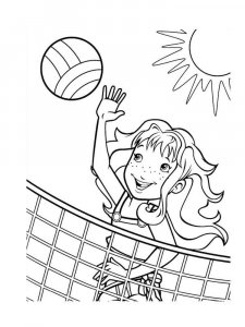 Volleyball coloring page 2 - Free printable