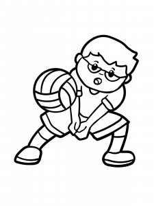 Volleyball coloring page 20 - Free printable