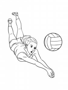 Volleyball coloring page 22 - Free printable
