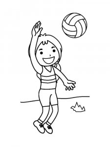 Volleyball coloring page 3 - Free printable