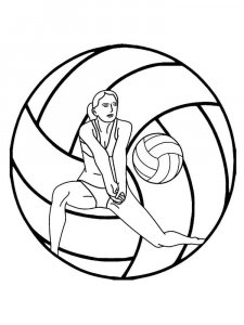 Volleyball coloring page 5 - Free printable