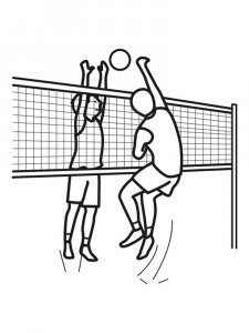 Volleyball coloring page 6 - Free printable