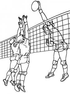 Volleyball coloring page 9 - Free printable