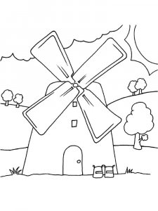 Windmill coloring page 15 - Free printable