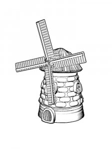 Windmill coloring page 18 - Free printable