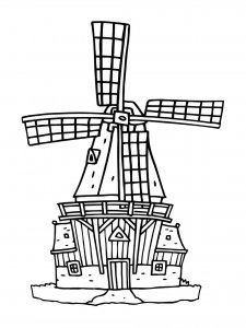 Windmill coloring page 20 - Free printable