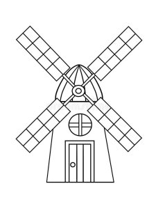 Windmill coloring page 23 - Free printable