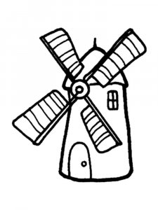 Windmill coloring page 6 - Free printable