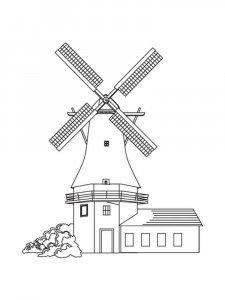 Windmill coloring page 8 - Free printable