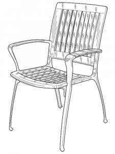 Chair coloring page 3 - Free printable
