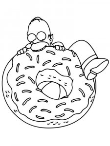 Donut coloring page 12 - Free printable