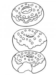 Donut coloring page 13 - Free printable