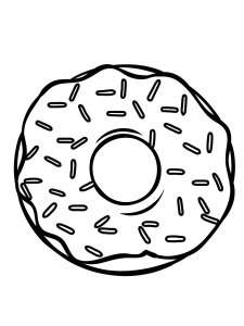 Donut coloring page 15 - Free printable