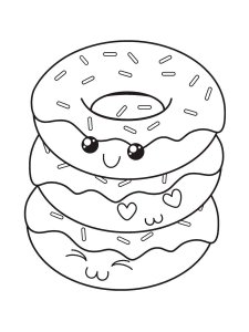 Donut coloring page 24 - Free printable