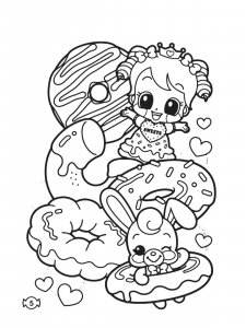 Donut coloring page 25 - Free printable