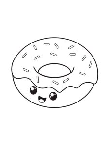 Donut coloring page 27 - Free printable