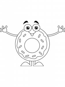 Donut coloring page 29 - Free printable