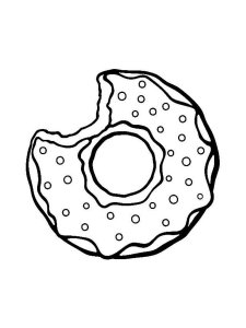 Donut coloring page 30 - Free printable