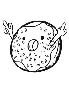 Donut coloring page 31 - Free printable