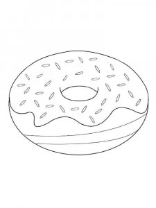 Donut coloring page 5 - Free printable