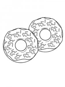 Donut coloring page 7 - Free printable