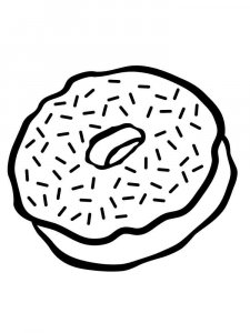 Donut coloring page 8 - Free printable