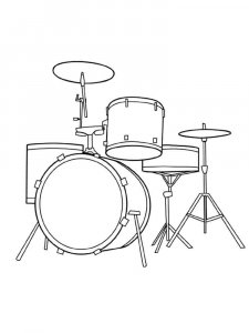 Drum coloring page 19 - Free printable