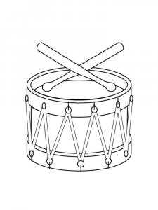 Drum coloring page 2 - Free printable