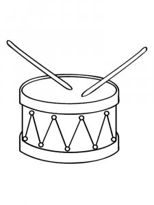 Drum coloring page 36 - Free printable