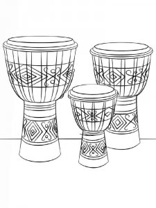 Drum coloring page 30 - Free printable
