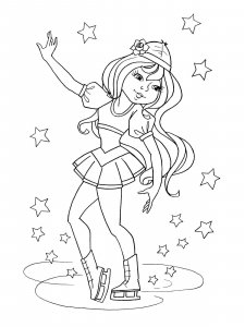Figure Skater coloring page 1 - Free printable