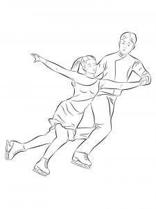 Figure Skater coloring page 13 - Free printable