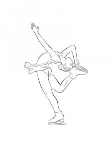 Figure Skater coloring page 16 - Free printable
