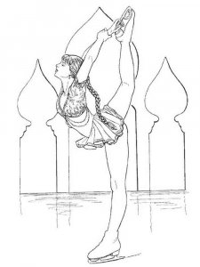 Figure Skater coloring page 24 - Free printable