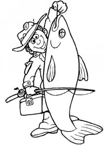 Fisherman coloring page 1 - Free printable