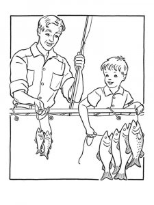 Fisherman coloring page 12 - Free printable