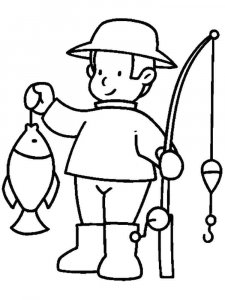 Fisherman coloring page 15 - Free printable