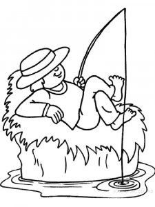 Fisherman coloring page 5 - Free printable