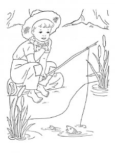 Fisherman coloring page 6 - Free printable