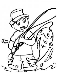 Fisherman coloring page 7 - Free printable