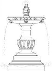 Fountain coloring page 18 - Free printable