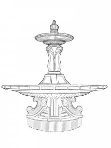 Fountain coloring page 19 - Free printable